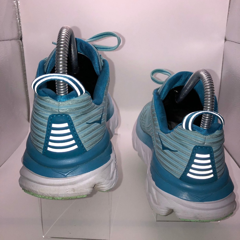 Hoka One One Bondi 7 Women's Running Shoes Teal Blue Comfort Max Cushion Size 8 - Picture 4 of 12